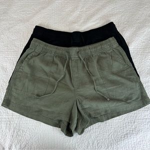 Gap Linen Blend Elastic Waist Shorts Lot of 2 Size XL